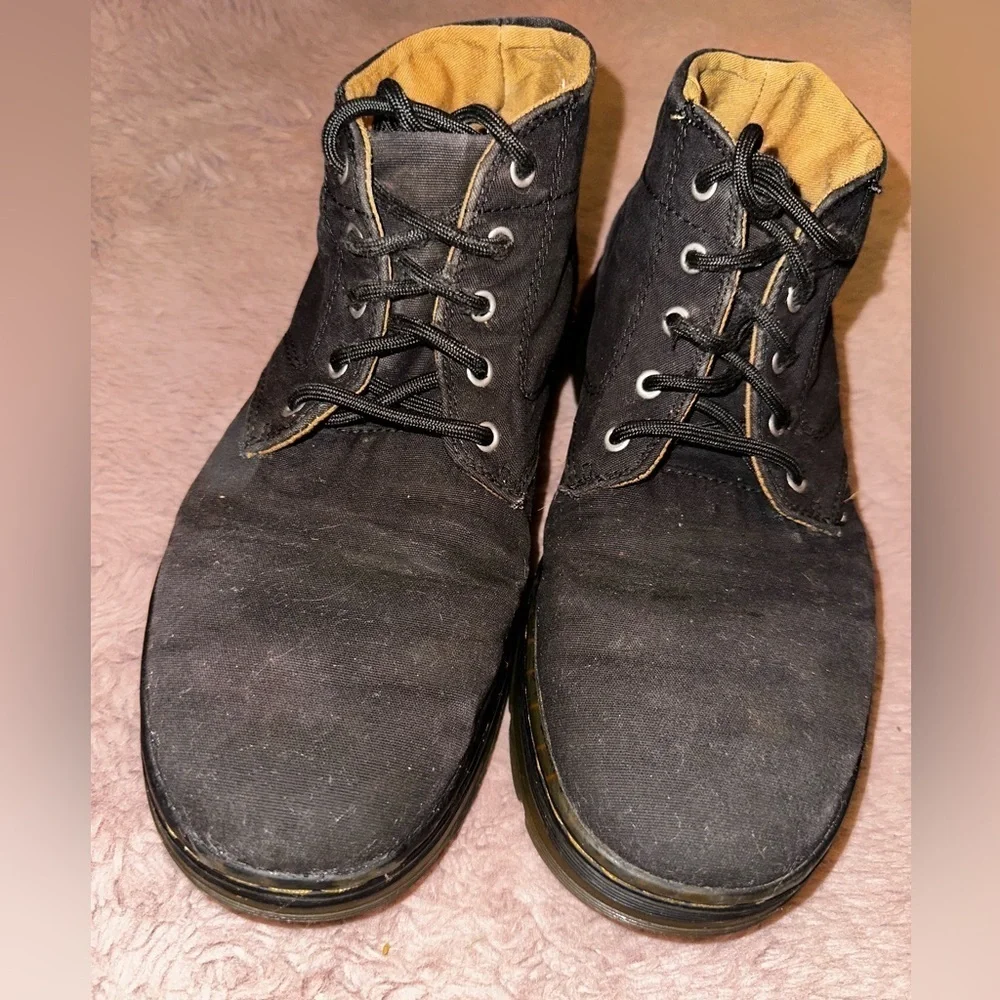 Dr. Martens Bonny Black Canvas Lace Up Chukka Boots Men’s 10 punk goth grunge